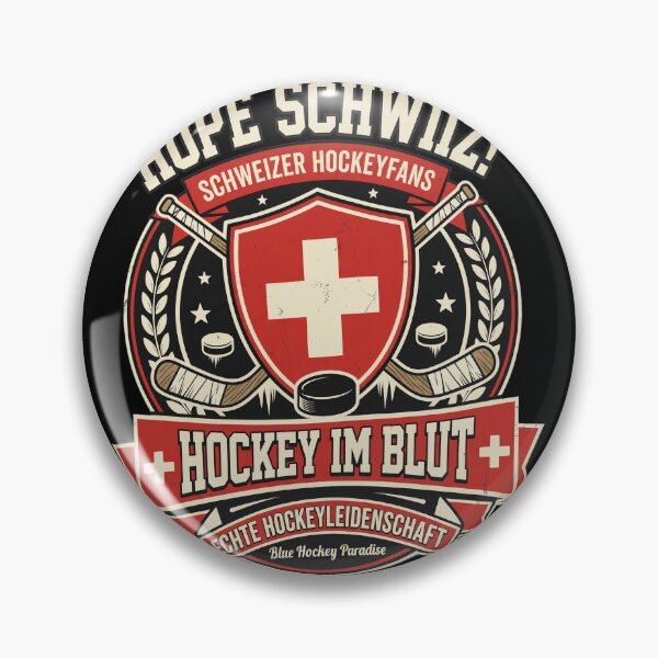 Item preview, Hopp Schwiiz Swiss Ice Hockey Passion Emblem designed and sold by BlossomieStore.