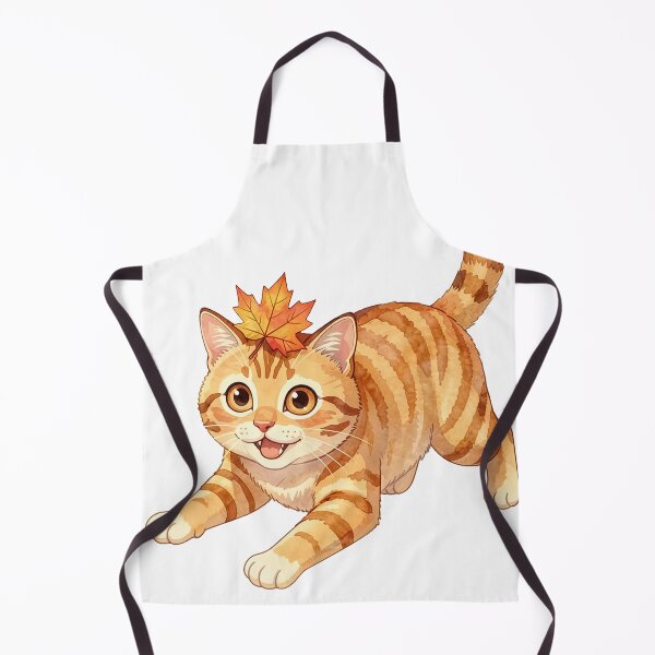 Item preview, Cozy Ginger Tabby Cat With Autumn Maple Leaf - Fall Lover Gift designed and sold by RomeoCreates.