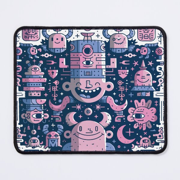 Item preview, Playful Whimsical Creatures Intricate Doodle Pattern designed and sold by Romgora.
