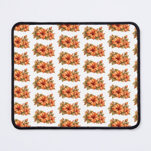 Item preview, Cozy Pumpkin Hibiscus Bouquet | Autumn Watercolor designed and sold by Nolmo.
