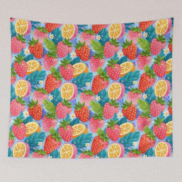 Item preview, Colorful Strawberry Citrus Summer Pattern designed and sold by junkydotcom.