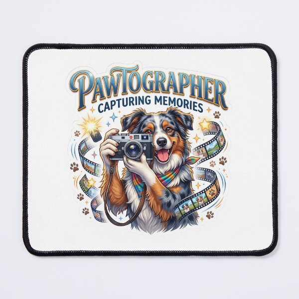 Item preview, Dog Photographer Australian Shepherd Art designed and sold by pradeepvisuals.