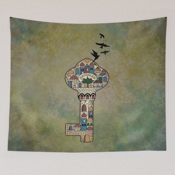 Item preview, Jerusalem Old City Capital of Palestine Key of Return Art designed and sold by Hurriyyatee.