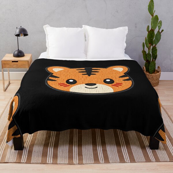 Item preview, Kawaii Tiger Embroidery Patch Illustration designed and sold by ColorSplash123.