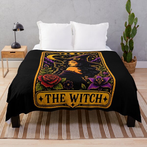 Item preview, Enchanting witch with black cat and floral accents halloween designed and sold by rafaeltto.