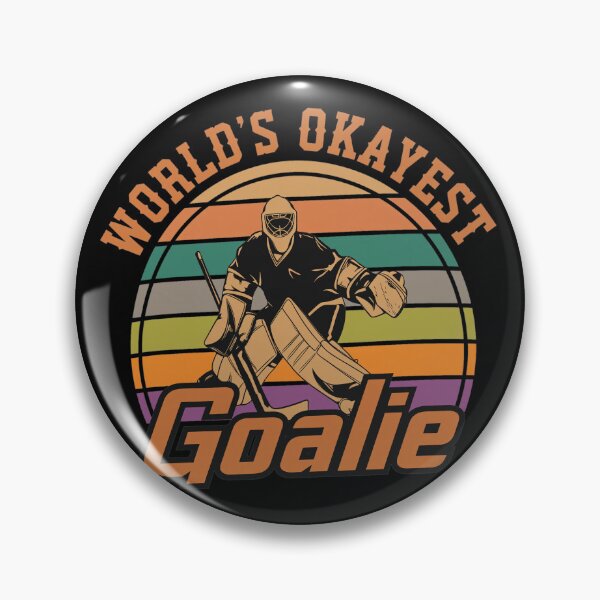 Item preview, Worlds Okayest Goalie Retro Vintage Hockey designed and sold by BlossomieStore.