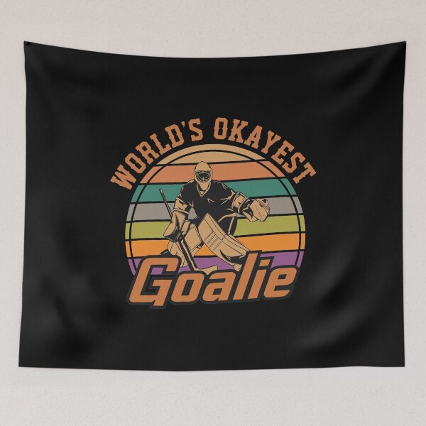 Item preview, Worlds Okayest Goalie Retro Vintage Hockey designed and sold by BlossomieStore.
