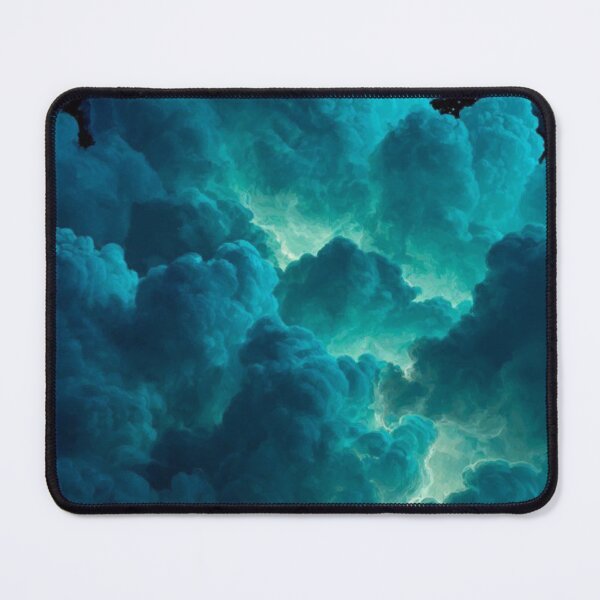 Item preview, Cyan Turquoise Glowing Storm Clouds Night Sky Aesthetic designed and sold by LYAN-STORE.