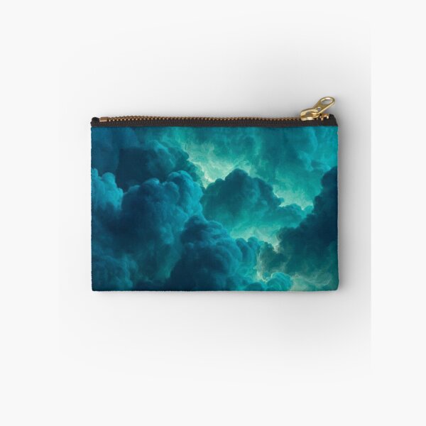 Item preview, Cyan Turquoise Glowing Storm Clouds Night Sky Aesthetic designed and sold by LYAN-STORE.