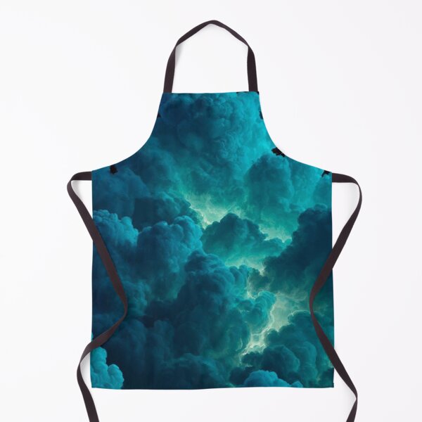 Item preview, Cyan Turquoise Glowing Storm Clouds Night Sky Aesthetic designed and sold by LYAN-STORE.