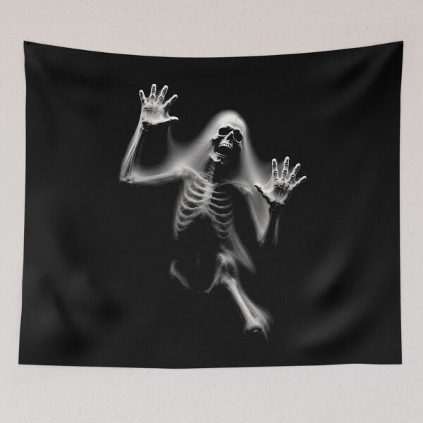 Item preview, Eerie skeleton in haunting pose halloween designed and sold by rafaeltto.