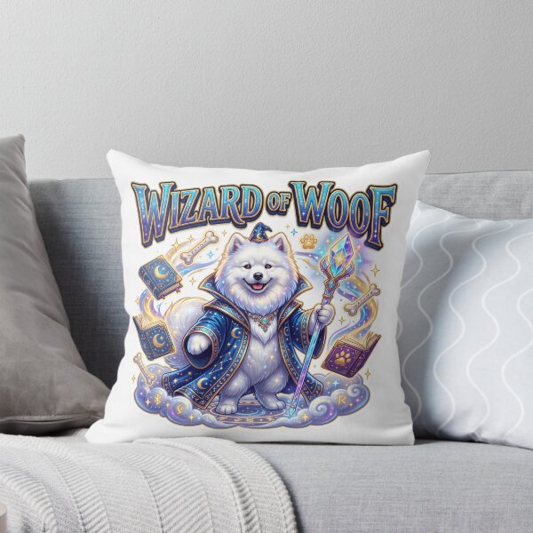 Item preview, Wizard Dog Magical Samoyed Fantasy Art designed and sold by pradeepvisuals.
