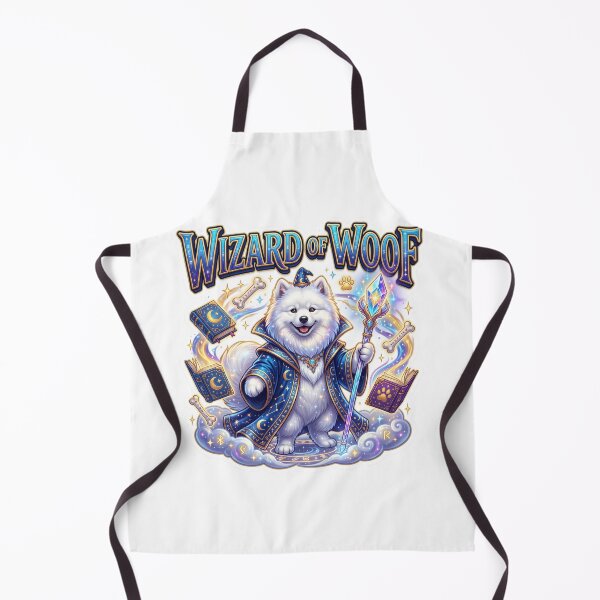 Item preview, Wizard Dog Magical Samoyed Fantasy Art designed and sold by pradeepvisuals.