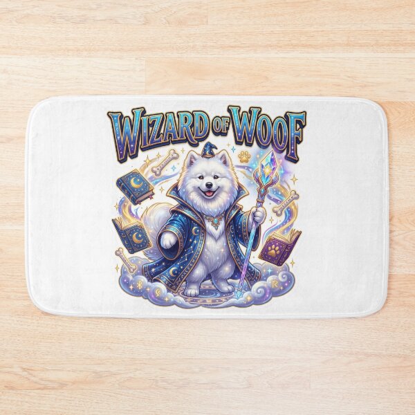 Item preview, Wizard Dog Magical Samoyed Fantasy Art designed and sold by pradeepvisuals.