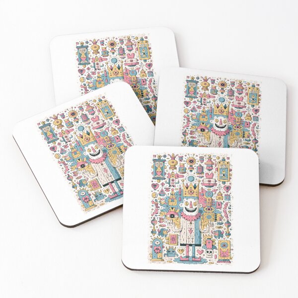 Item preview, Whimsical Doodle King Intricate Pattern Art designed and sold by Romgora.