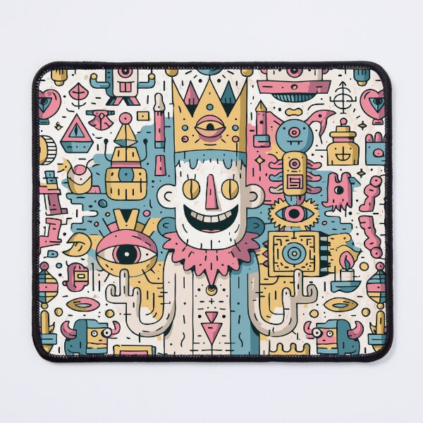Item preview, Whimsical Doodle King Intricate Pattern Art designed and sold by Romgora.