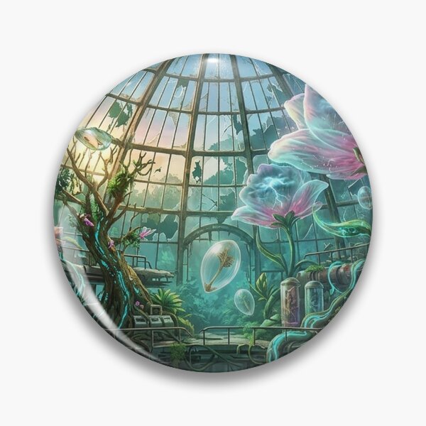Item preview, Overgrown Botanical Dome — Post-Apocalyptic Greenhouse Fantasy Art designed and sold by RoyArt0.