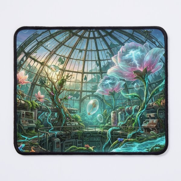 Item preview, Overgrown Botanical Dome — Post-Apocalyptic Greenhouse Fantasy Art designed and sold by RoyArt0.
