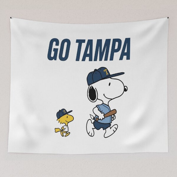 Item preview, GO TAMPA Baseball Snoopy & Woodstock Support designed and sold by CosmicClaws.