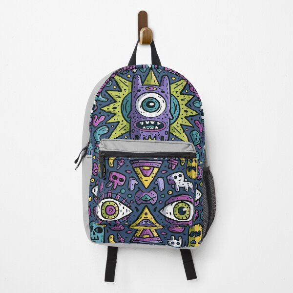 Item preview, Vibrant Trippy Monster Doodle Eye Pattern designed and sold by Romgora.