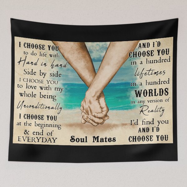 Item preview, I choose you Poster Soul Mates Hand In Hand Hundred Lifetimes Couple Gift Poster designed and sold by MagicatcoArt.