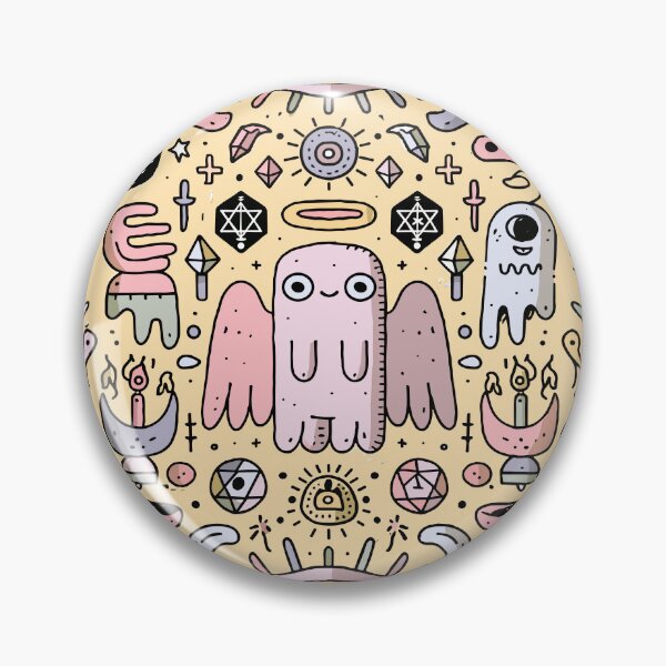 Item preview, Whimsical Occult Maximalist Doodle Art Collage designed and sold by Romgora.