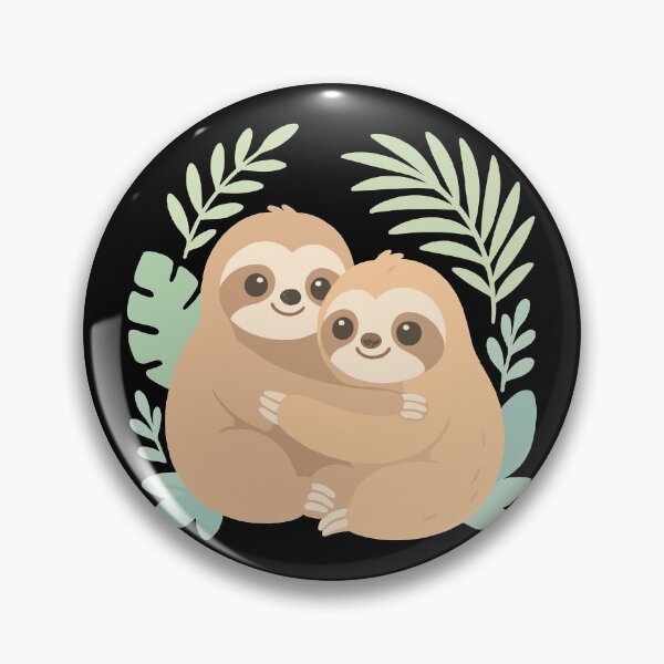Item preview, Cute sloths: Cuddling in the pastel jungle designed and sold by Pineapple-Tree.