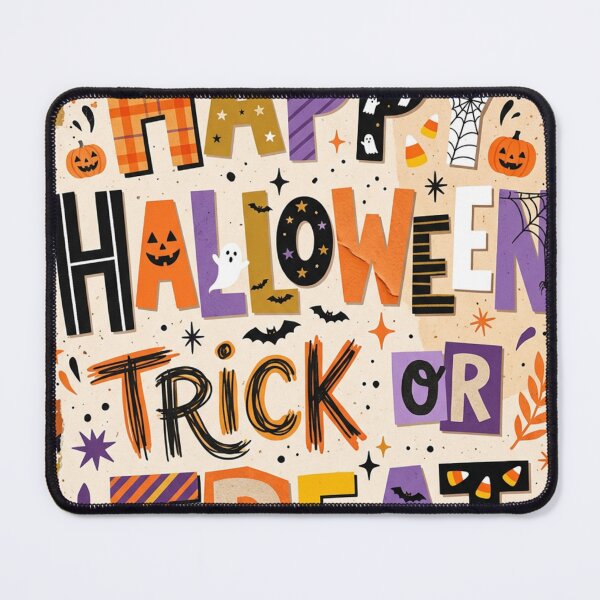 Item preview, Happy Halloween Trick or Treat – Spooky Collage Typography designed and sold by Tafa_Design.