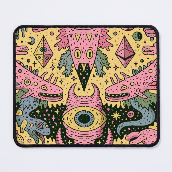 Item preview, Vibrant Cosmic Monster Doodle Art designed and sold by Romgora.