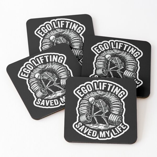 Item preview, Ego Lifting Saved My Life Gym - Funny Skeleton Powerlifting designed and sold by OLLI_STORE.