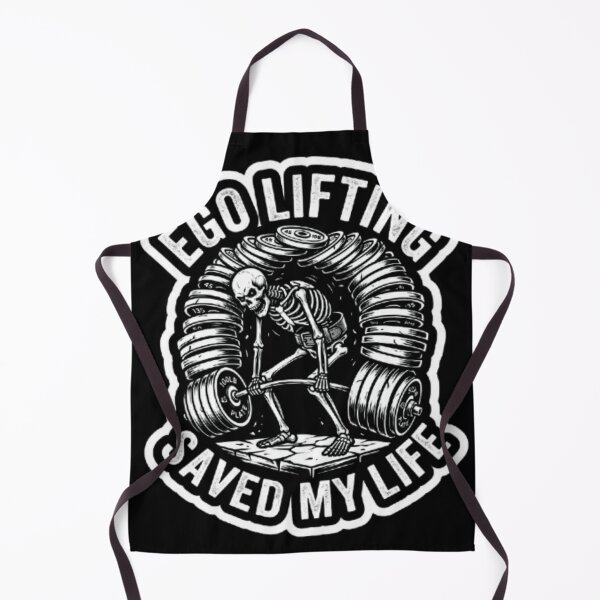 Item preview, Ego Lifting Saved My Life Gym - Funny Skeleton Powerlifting designed and sold by OLLI_STORE.