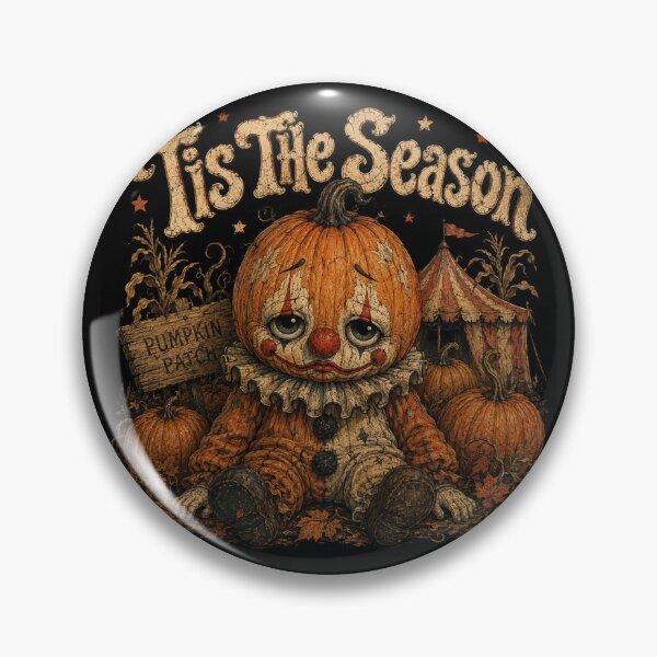 Item preview, Tis The Season Creepy Pumpkin Clown Patch designed and sold by Yellowriversss.