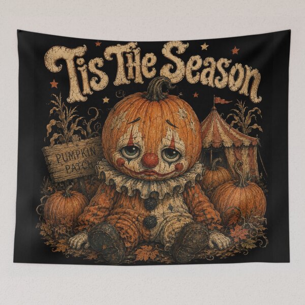 Item preview, Tis The Season Creepy Pumpkin Clown Patch designed and sold by Yellowriversss.