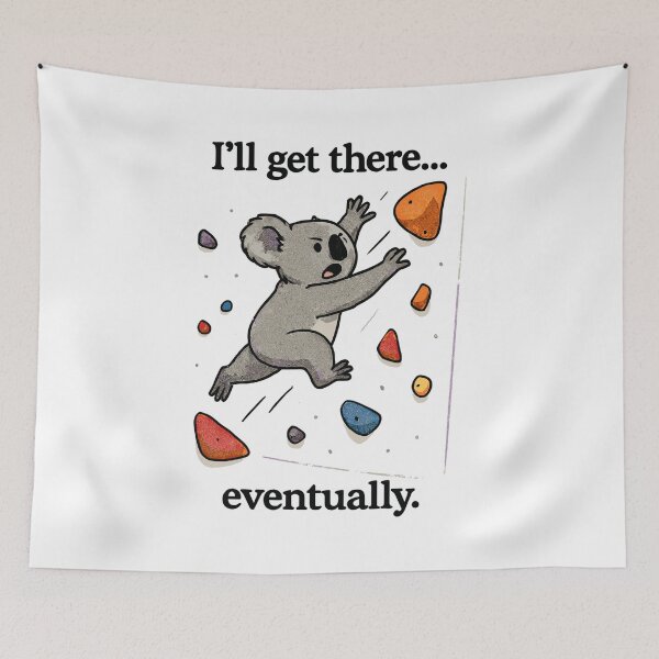 Item preview, Koala bouldering dyno jump – I'll get there designed and sold by Pineapple-Tree.