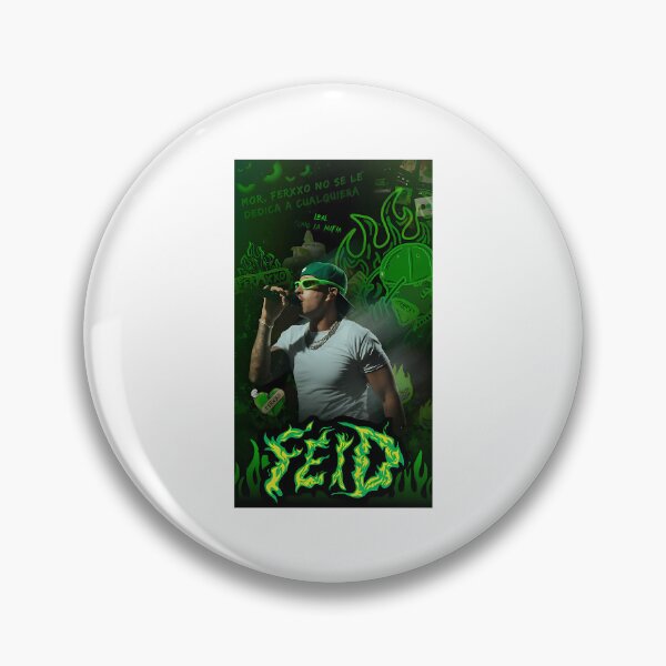 Item preview, Feid  Ferxxo Green Flame Street Art Aesthetic Design designed and sold by Alias-Kubiak.