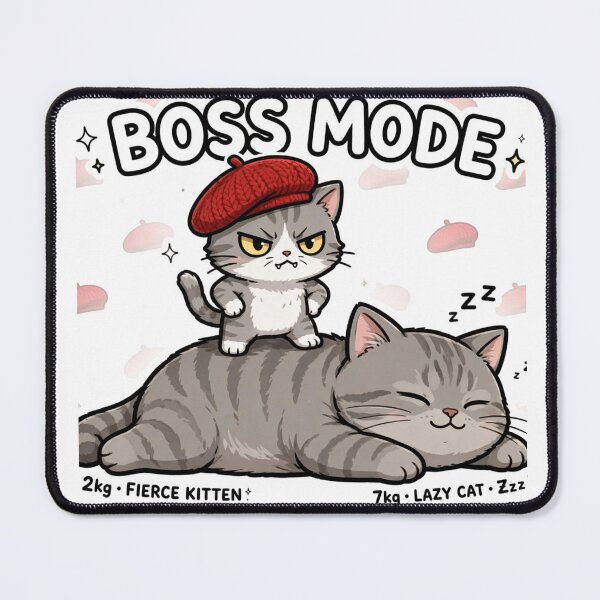 Item preview, Boss Mode - Freda 2kg vs Junior 7kg Funny Cat Duo designed and sold by MAISON SYLVIE.