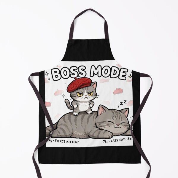 Item preview, Boss Mode - Freda 2kg vs Junior 7kg Funny Cat Duo designed and sold by MAISON SYLVIE.