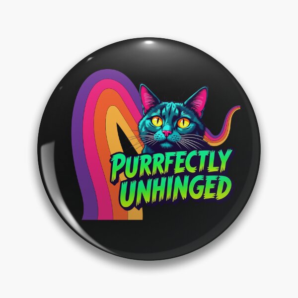 Item preview, Purrfectly Unhinged Rainbow Cat – Funny Colorful Cat Lover Design designed and sold by Ashes to Artistry.
