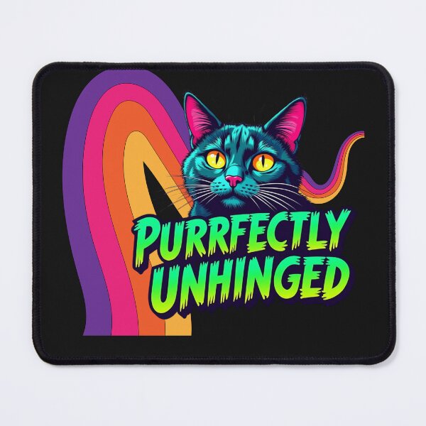 Item preview, Purrfectly Unhinged Rainbow Cat – Funny Colorful Cat Lover Design designed and sold by Ashes to Artistry.
