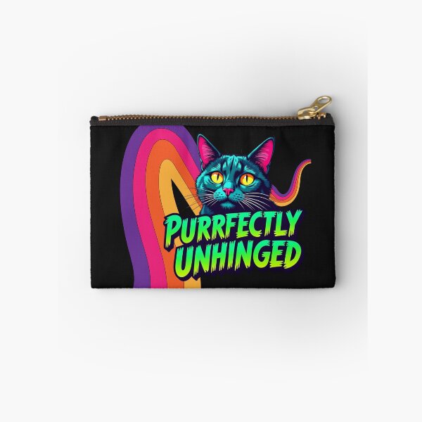 Item preview, Purrfectly Unhinged Rainbow Cat – Funny Colorful Cat Lover Design designed and sold by Ashes to Artistry.