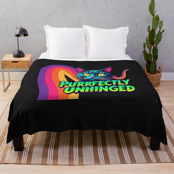 Item preview, Purrfectly Unhinged Rainbow Cat – Funny Colorful Cat Lover Design designed and sold by Ashes to Artistry.