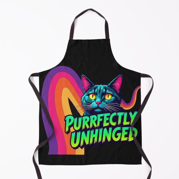Item preview, Purrfectly Unhinged Rainbow Cat – Funny Colorful Cat Lover Design designed and sold by Ashes to Artistry.