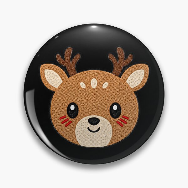 Item preview, Kawaii Deer Embroidery Patch Illustration designed and sold by ColorSplash123.