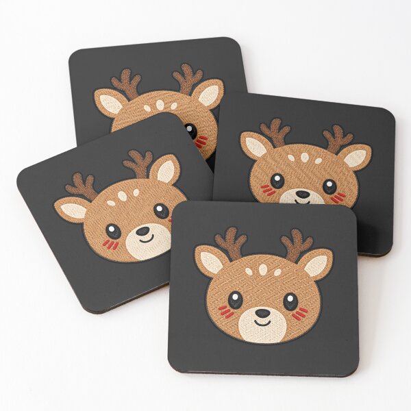 Item preview, Kawaii Deer Embroidery Patch Illustration designed and sold by ColorSplash123.