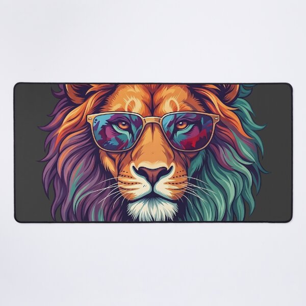 Item preview, Cool Lion Wearing Retro Sunglasses Pop Art Portrait designed and sold by artscripts.