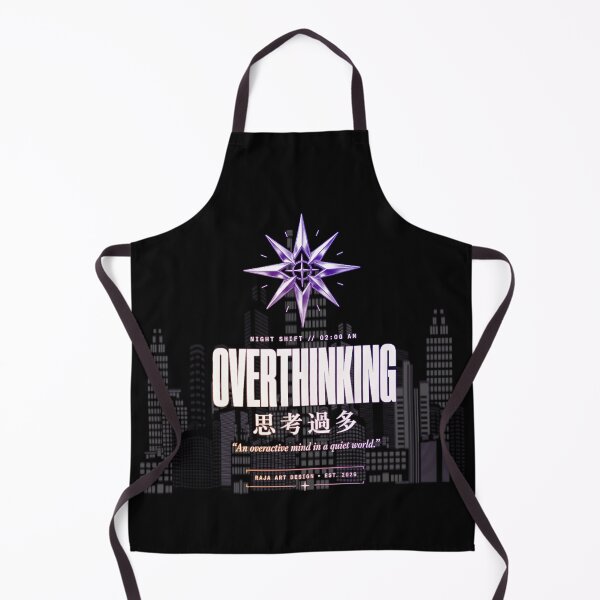 Item preview, Overthinking Night Shift Aesthetic Minimalist Tee designed and sold by RajaArtDesign.