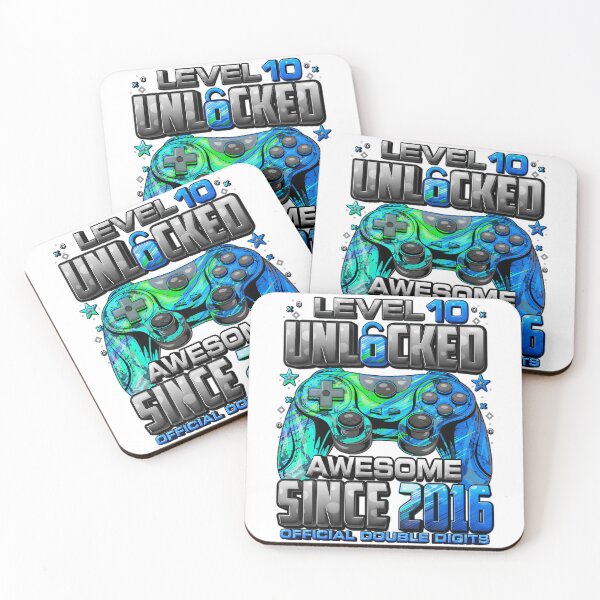 Item preview, Level 10 Unlocked Awesome Since 2016 Official Double Digits Gaming 10th Birthday designed and sold by GideonIronwood.