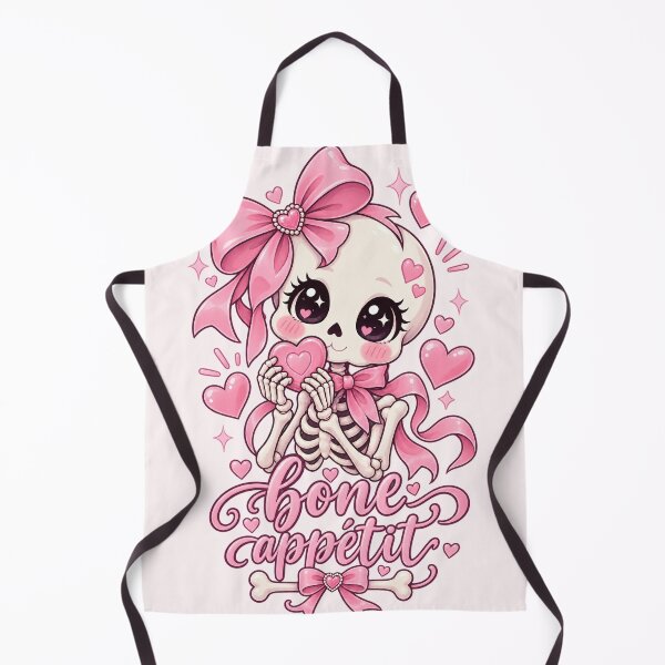 Item preview, Bone Appetit Cute Coquette Skeleton – Pink Halloween Valentines Girly Gift designed and sold by SanaCreation13.
