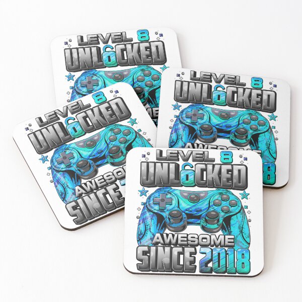 Item preview, Level 8 Unlocked Awesome Since 2018 Gaming Birthday Gift Gamer designed and sold by GideonIronwood.