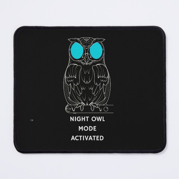 Item preview, Night Owl Mode Art - Minimalist Insomnia Humor designed and sold by STATIC SOUL.